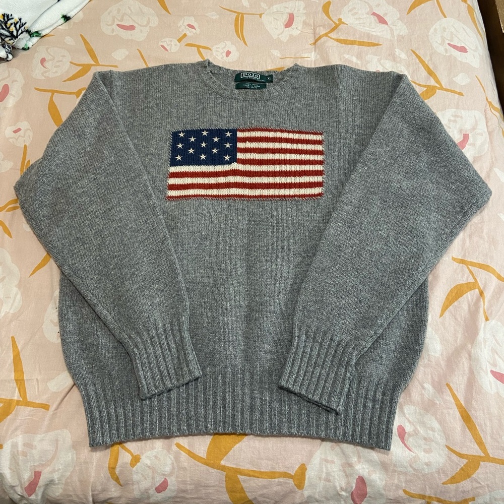 RARE Polo Ralph Lauren Wool Flag Knit XL